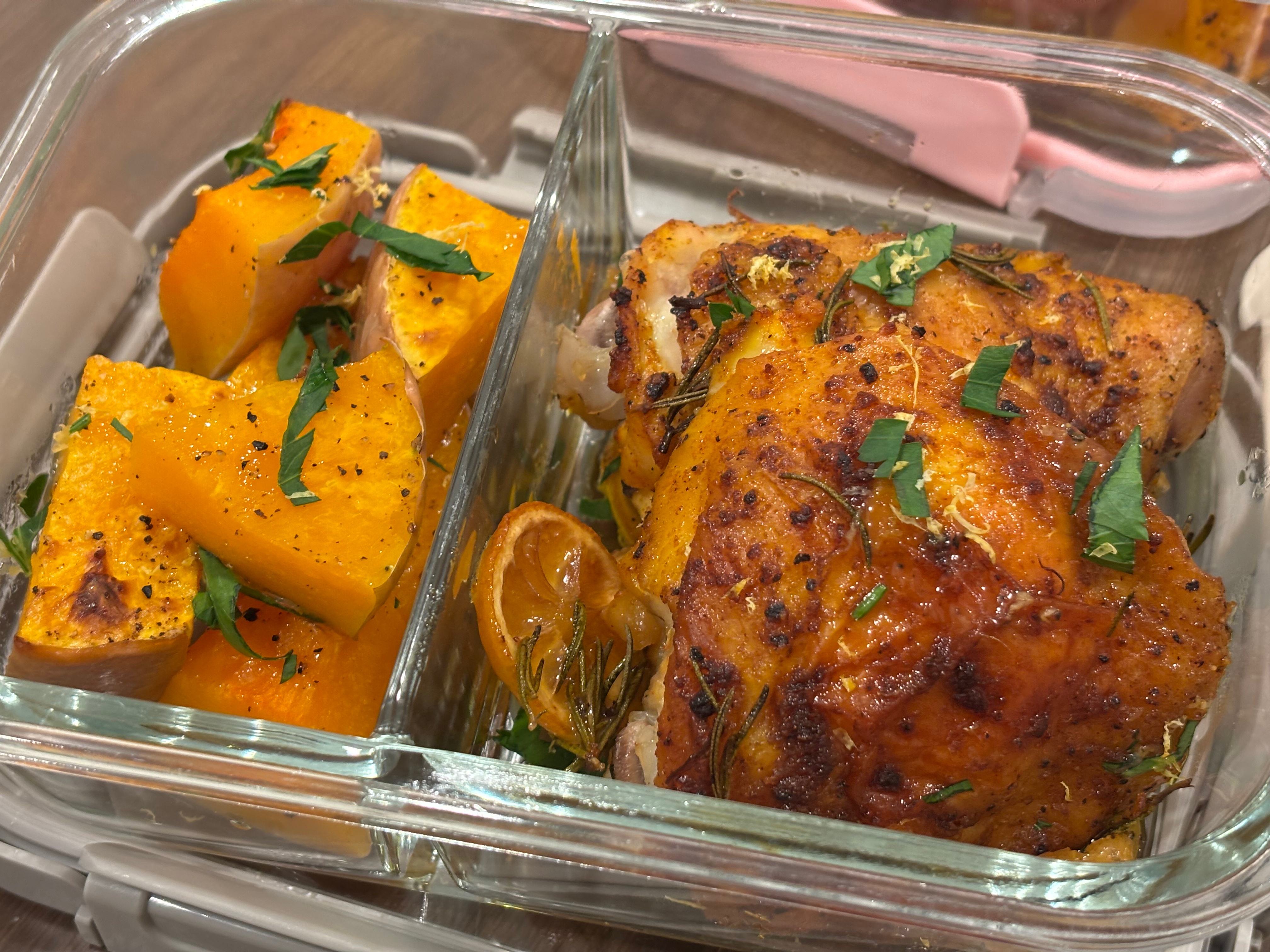 David Tanis’ Lemon Garlic Roast Chicken with Squash